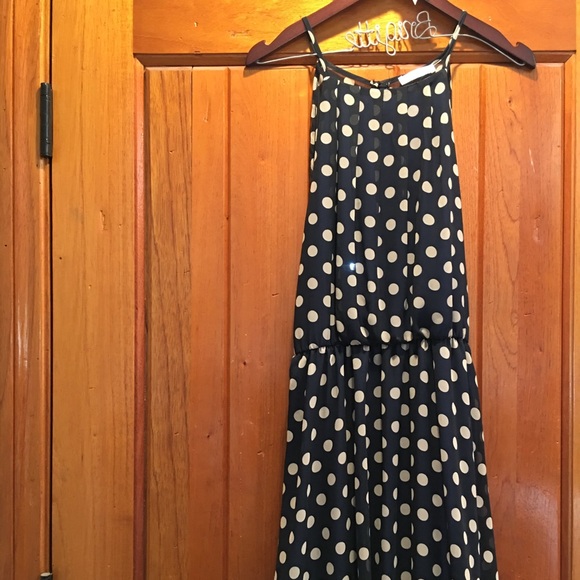 Dresses & Skirts - Navy Blue Polka Dot Dress Sz. Medium